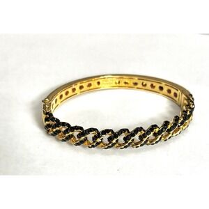 Gold Color Bracelet with Little Black Sprinkles on the Braid